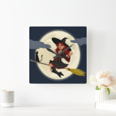 HERHAALDE HALLOWEEN WITCH VIERKANTE KLOK (Huis)