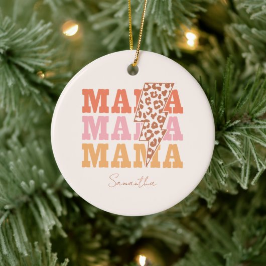 Herhaalde mama keramisch ornament (Boom)
