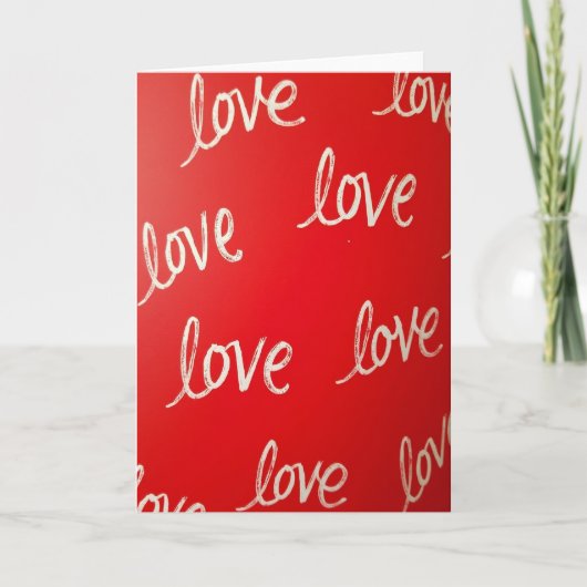 Herhaalde Rode Liefdeskaart Kaart (Voorkant)