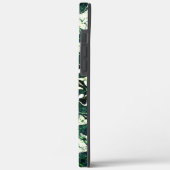 Herhaalde ruwe smaragdgroen onder witte textuur t Case-Mate iPhone case (Achterkant / Links)