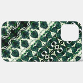 Herhaalde ruwe smaragdgroen onder witte textuur t Case-Mate iPhone case (Achterkant (horizontaal))
