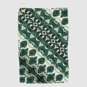 Herhaalde ruwe smaragdgroen onder witte textuur t golfhanddoek (Voorkant)