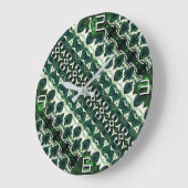 Herhaalde ruwe smaragdgroen onder witte textuur t grote klok (Hoek)