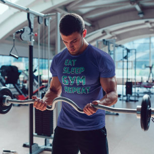 Herhaaldelijke motivatie voor Eat Slaapslaapgymnas T-shirt