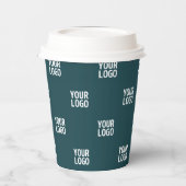 Herhalend Afbeelding, ontwerp of Logo | donkerblau Papieren Bekers (Links)