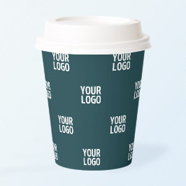 Herhalend Afbeelding, ontwerp of Logo | donkerblau Papieren Bekers