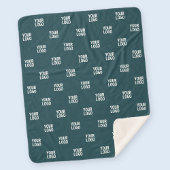 Herhalend Afbeelding, ontwerp of Logo | donkerblau Sherpa Deken