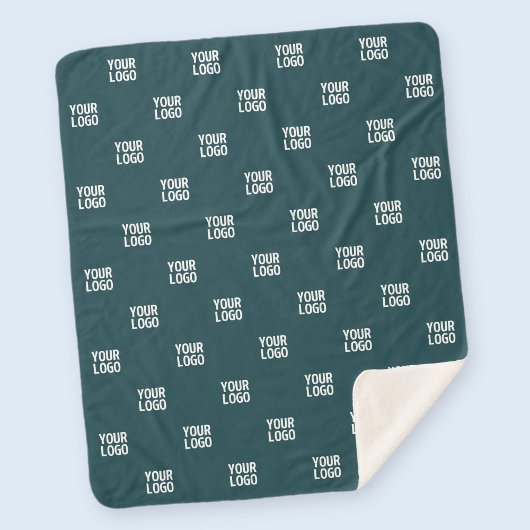 Herhalend Afbeelding, ontwerp of Logo | donkerblau Sherpa Deken