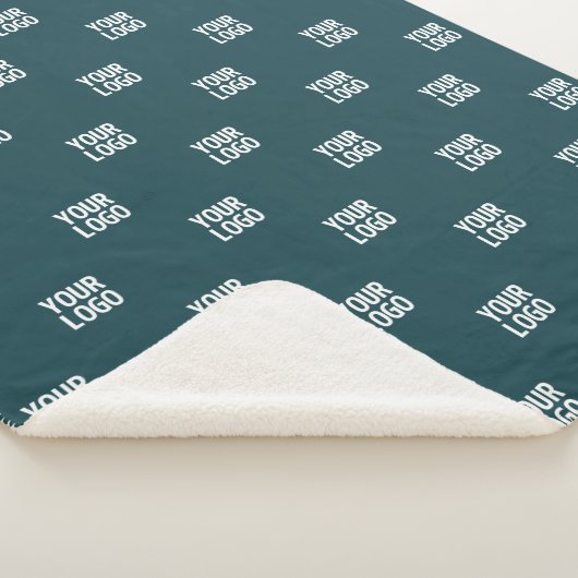 Herhalend Afbeelding, ontwerp of Logo | donkerblau Sherpa Deken (3/4)