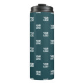 Herhalend Afbeelding, ontwerp of Logo | donkerblau Thermosbeker (Voorkant)