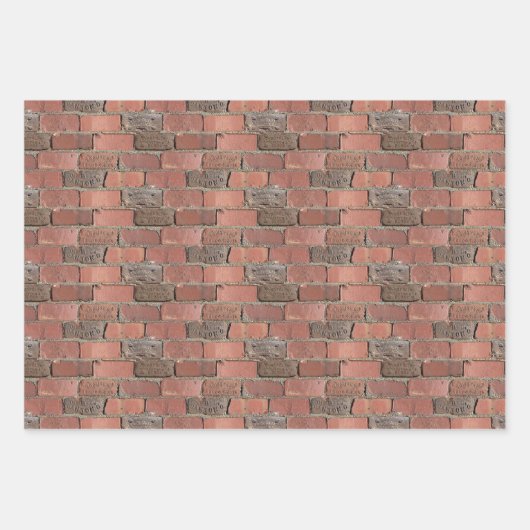 Herhalend Antiek baksteenpatroon Inpakpapier Vel (Voorkant)