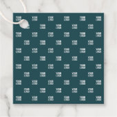 Herhalend beeld, ontwerp of logo | Donkerblauwgroe Bedankjes Labels (Voorkant)