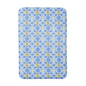 Herhalend Blauw Geel Citroen Patroon Badmat (Voorkant Verticaal)