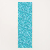 Herhalend blauwgroen aqua bamboegras yogamat (Voorkant)
