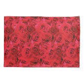 Herhalend bloemmotief | Rode rozen patroon Kussensloop (Achterkant)