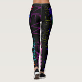 Herhalend Gelukkig Nieuwjaar Pop Kleuren WL Leggings (Achterkant)