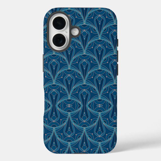 Herhalend geometrisch Art Deco-patroon Case-Mate iPhone Case (Achterkant)