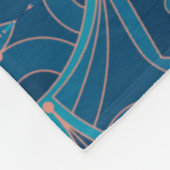 Herhalend geometrisch Art Deco patroon Fleece Deken (Hoek)
