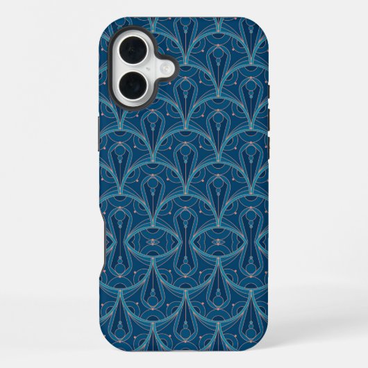 Herhalend geometrisch Art Deco-patroon iPhone Hoesje (Achterkant)