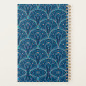 Herhalend geometrisch Art Deco patroon Planner (Achterkant)