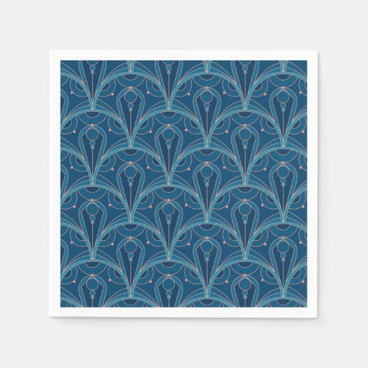Herhalend geometrisch Art Deco patroon Servet (Voorkant)