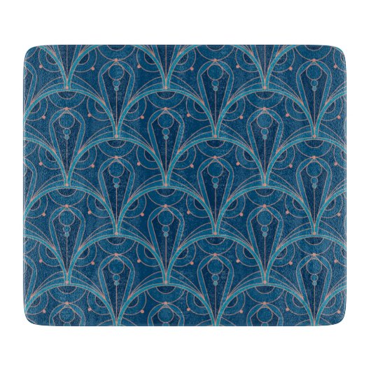 Herhalend geometrisch Art Deco-patroon Snijplank (Voorkant)