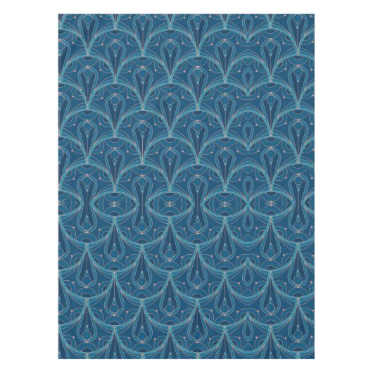 Herhalend geometrisch Art Deco-patroon Tafelkleed (Voorkant)