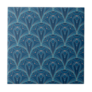 Herhalend geometrisch Art Deco patroon Tegeltje