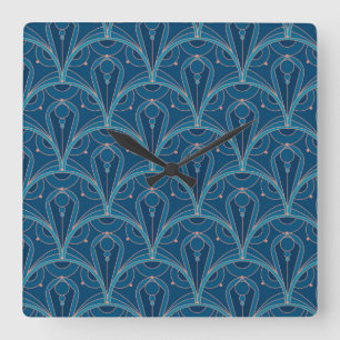 Herhalend geometrisch Art Deco patroon Vierkante Klok