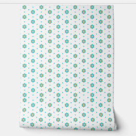 herhalend geometrisch bloempatroonontwerp behang
