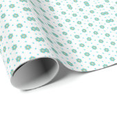 herhalend geometrisch bloempatroonontwerp cadeaupapier (Rol Hoek)