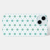 herhalend geometrisch bloempatroonontwerp Case-Mate iPhone case (Achterkant (horizontaal))