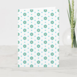 herhalend geometrisch bloempatroonontwerp kaart