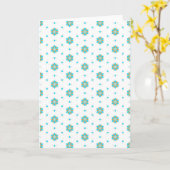 herhalend geometrisch bloempatroonontwerp kaart (Gele Bloem)