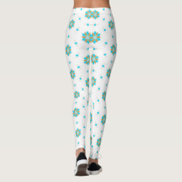 herhalend geometrisch bloempatroonontwerp leggings