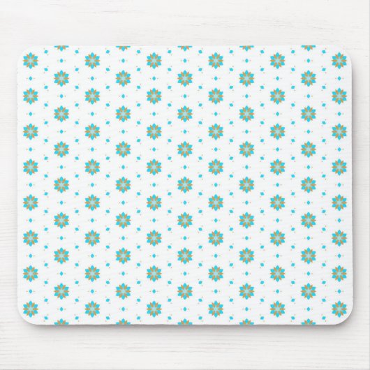 herhalend geometrisch bloempatroonontwerp muismat (Voorkant)