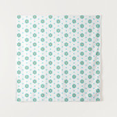 herhalend geometrisch bloempatroonontwerp wandkleed (Voorkant)