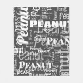 Herhalend huisdier naam patroon donkergrijs wit mo fleece deken (Voorkant)