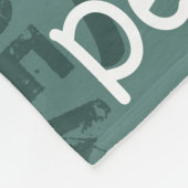 Herhalend Huisdier Naam Patroon Monstera Groen & W Fleece Deken (Hoek)