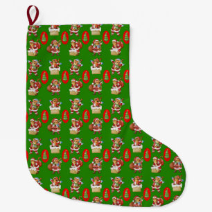 Herhalend kerstpatroon met tijgers als Sa Grote Kerstsok
