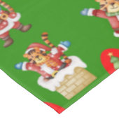 Herhalend kerstpatroon met tijgers tafelkleed (Gekanteld)