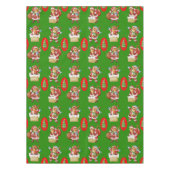 Herhalend kerstpatroon met tijgers tafelkleed (Voorkant)