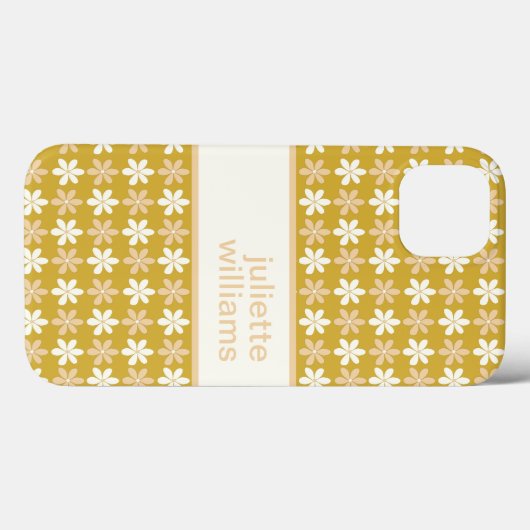  HERHALEND KLEIN BLOEMPATROON CRÈME GOUD Case-Mate iPhone CASE (Achterkant (horizontaal))