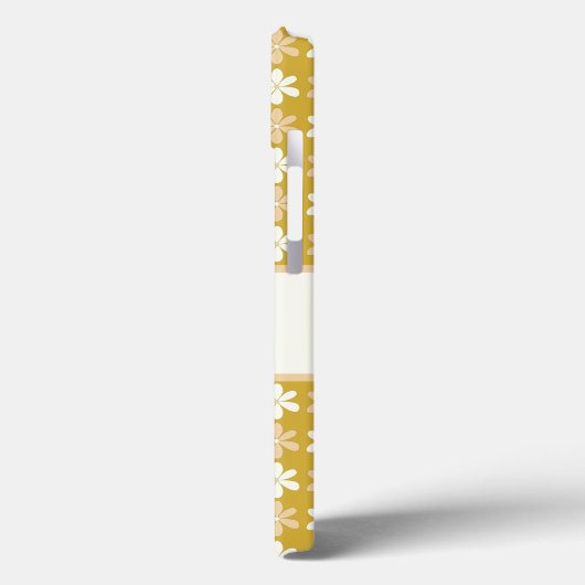  HERHALEND KLEIN BLOEMPATROON CRÈME GOUD Case-Mate iPhone CASE (Achterkant / Links)