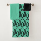 Herhalend Mint Green Ovalen Bath Towel Set Bad Handdoek (Insitu)