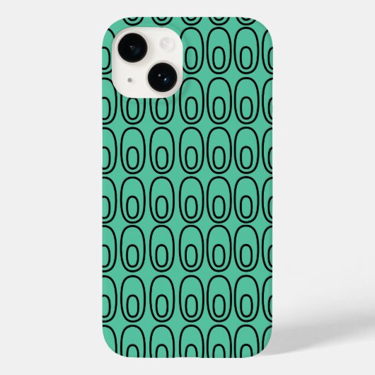 Herhalend Mint Green Ovalen Case-Mate iPhone Case (Achterkant)