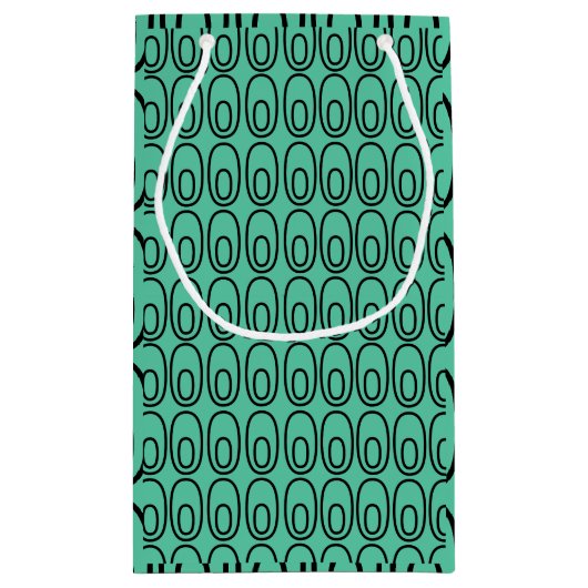 Herhalend Mint Green Ovalen Klein Cadeauzakje (Achterkant)