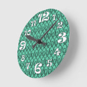 Herhalend Mint Green Ovalen Ronde Klok (Hoek)
