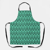 Herhalend Mint Green Ovalen Schort (Voorkant)