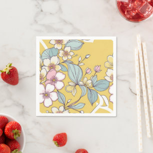 Herhalend patroon in pastelkleuren servet